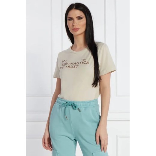 Aeronautica Militare T-shirt | Regular Fit ze sklepu Gomez Fashion Store w kategorii Bluzki damskie - zdjęcie 172878985