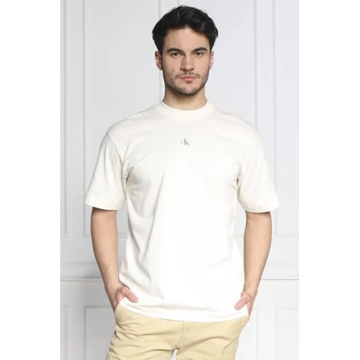 CALVIN KLEIN JEANS T-shirt ARCHIVAL MONOLOGO | Regular Fit ze sklepu Gomez Fashion Store w kategorii T-shirty męskie - zdjęcie 172883396