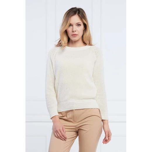 Marella Lniany sweter RICARD | Regular Fit ze sklepu Gomez Fashion Store w kategorii Swetry damskie - zdjęcie 172886387