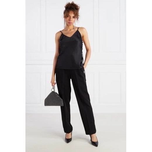 HUGO Satynowy top Casakalla-1 | Regular Fit 40 Gomez Fashion Store wyprzedaż