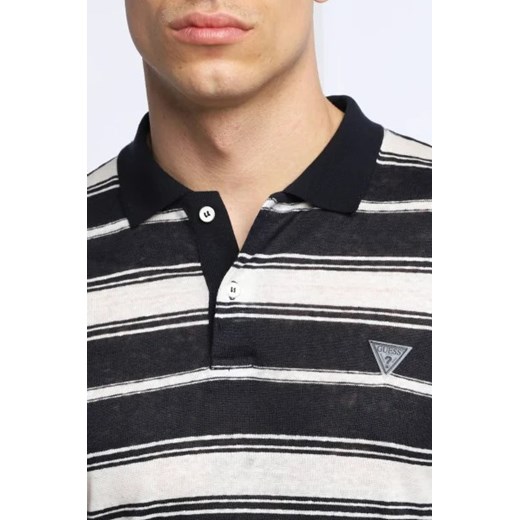 GUESS Lniane polo josu | Regular Fit Guess M promocyjna cena Gomez Fashion Store