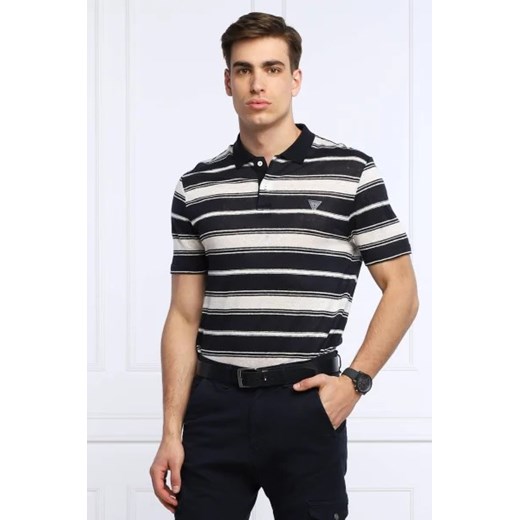 GUESS Lniane polo josu | Regular Fit Guess XL wyprzedaż Gomez Fashion Store
