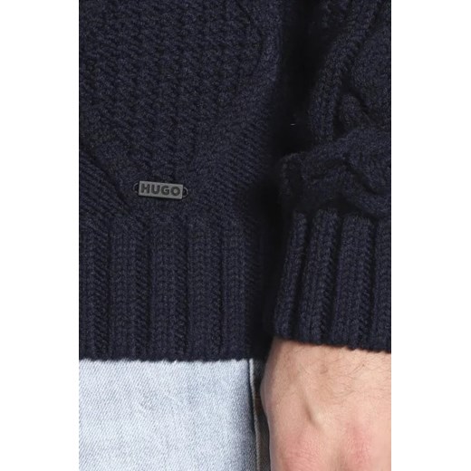 HUGO Wełniany sweter Scablito | Regular Fit M Gomez Fashion Store promocyjna cena