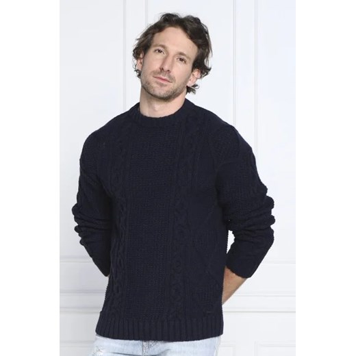 HUGO Wełniany sweter Scablito | Regular Fit M wyprzedaż Gomez Fashion Store