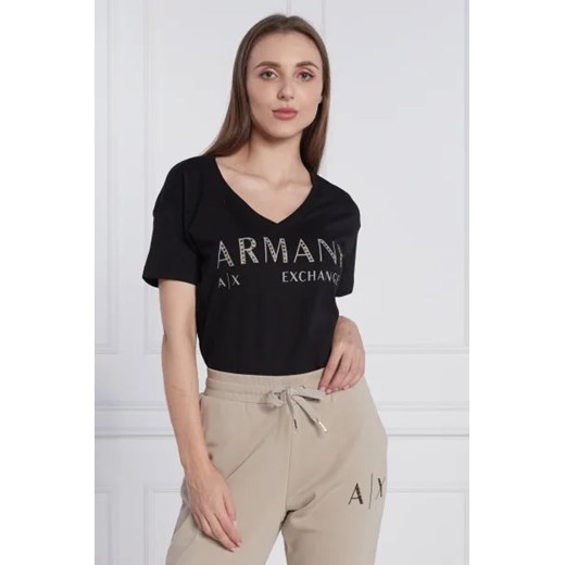 Armani Exchange T-shirt | Regular Fit ze sklepu Gomez Fashion Store w kategorii Bluzki damskie - zdjęcie 172889608