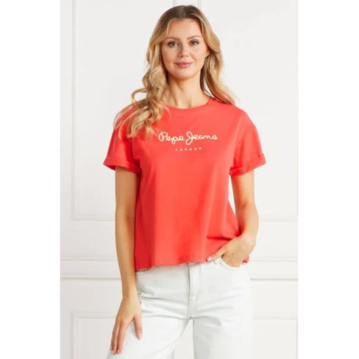 Pepe Jeans London T-shirt HELGA | Regular Fit ze sklepu Gomez Fashion Store w kategorii Bluzki damskie - zdjęcie 172889876