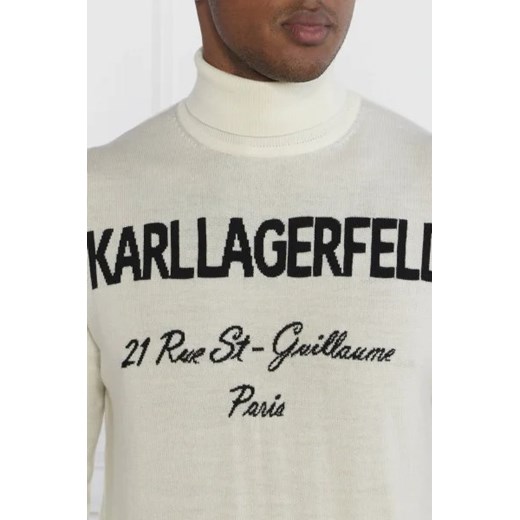 Karl Lagerfeld Wełniany golf knit | Regular Fit Karl Lagerfeld S Gomez Fashion Store okazja