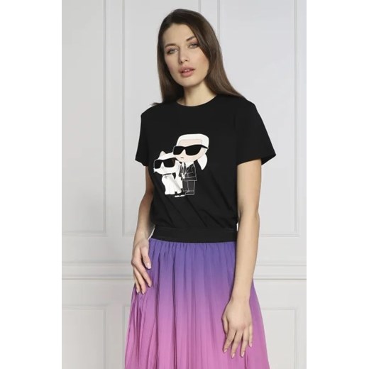 Karl Lagerfeld T-shirt ikonik 2.0 | Regular Fit ze sklepu Gomez Fashion Store w kategorii Bluzki damskie - zdjęcie 172890477