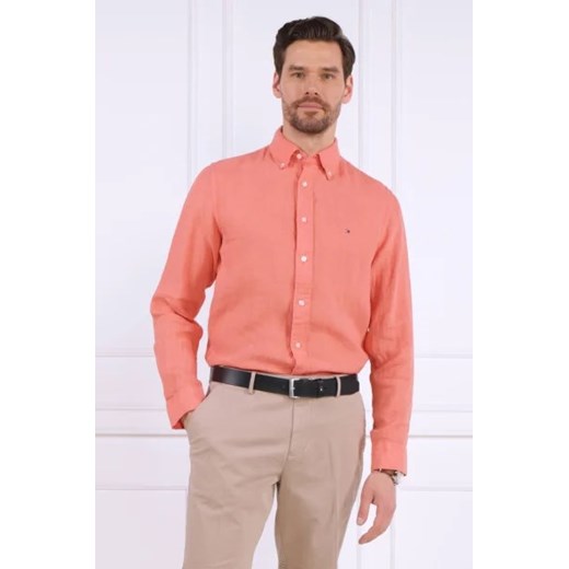 Tommy Hilfiger Lniana koszula | Slim Fit Tommy Hilfiger L wyprzedaż Gomez Fashion Store