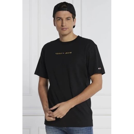 Tommy Jeans T-shirt GOLD LINEAR | Regular Fit ze sklepu Gomez Fashion Store w kategorii T-shirty męskie - zdjęcie 172897489