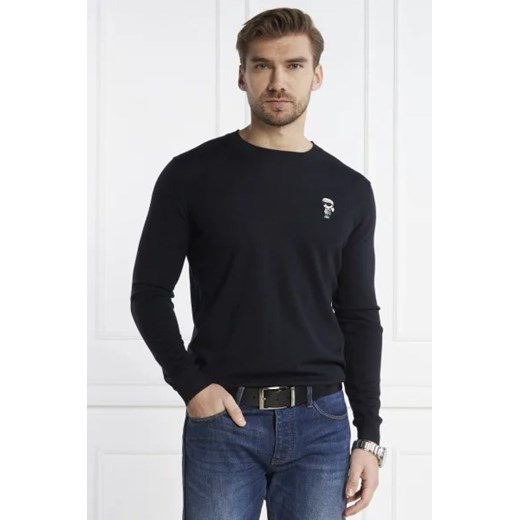 Karl Lagerfeld Wełniany sweter | Regular Fit Karl Lagerfeld L okazja Gomez Fashion Store