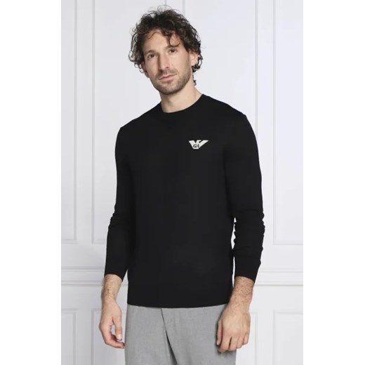 Emporio Armani Wełniany sweter | Slim Fit ze sklepu Gomez Fashion Store w kategorii Swetry męskie - zdjęcie 172899427