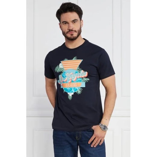 GUESS T-shirt SS CN CALIFORNIA FLO | Regular Fit Guess M Gomez Fashion Store okazja