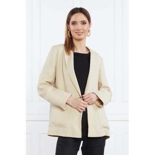 Tommy Hilfiger Lniana marynarka CASUAL LINEN SB BLAZER | Regular Fit ze sklepu Gomez Fashion Store w kategorii Marynarki damskie - zdjęcie 172902566