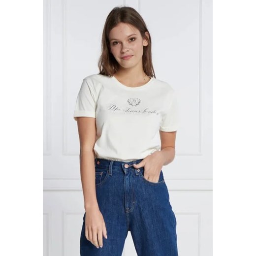 Pepe Jeans London T-shirt | Regular Fit ze sklepu Gomez Fashion Store w kategorii Bluzki damskie - zdjęcie 172903955