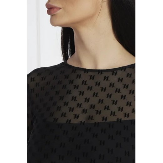 Karl Lagerfeld Bluzka kl mesh | Slim Fit Karl Lagerfeld XS okazja Gomez Fashion Store