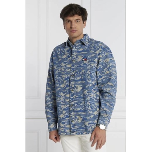 Tommy Jeans Koszula TIGER CAMO | Regular Fit | denim ze sklepu Gomez Fashion Store w kategorii Koszule męskie - zdjęcie 172905419