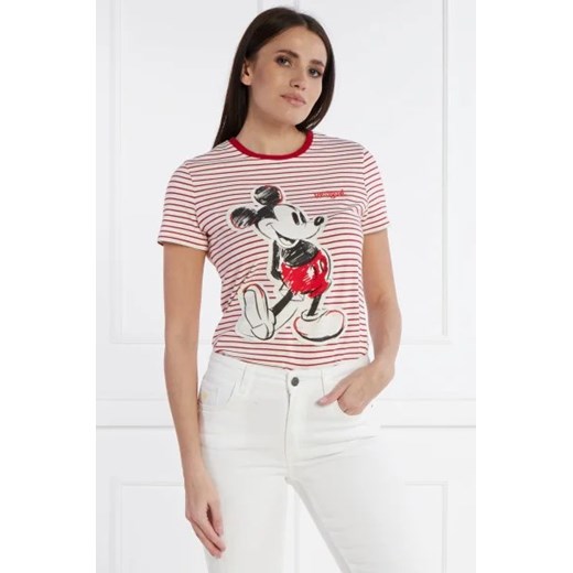 Desigual T-shirt DESIGUAL X MICKEY MOUSE | Regular Fit ze sklepu Gomez Fashion Store w kategorii Bluzki damskie - zdjęcie 172906595