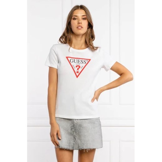 GUESS T-shirt ORIGINAL | Regular Fit ze sklepu Gomez Fashion Store w kategorii Bluzki damskie - zdjęcie 172907828