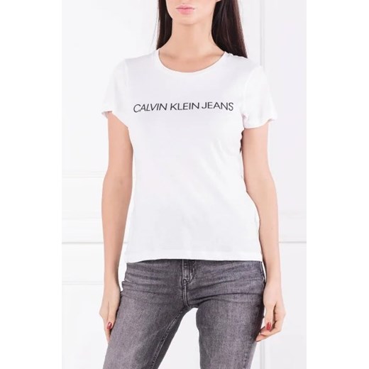 CALVIN KLEIN JEANS T-shirt CORE INSTITUTIONAL | Regular Fit ze sklepu Gomez Fashion Store w kategorii Bluzki damskie - zdjęcie 172908065
