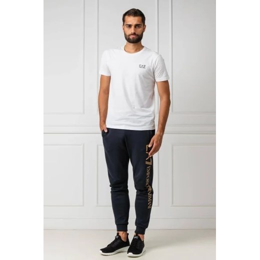 T-shirt męski Emporio Armani na wiosnę biały z krótkim rękawem