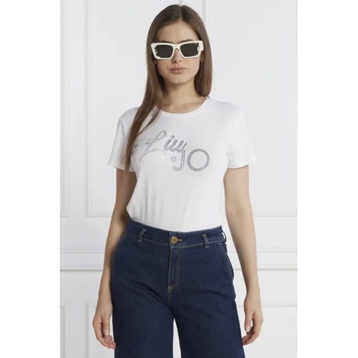 Liu Jo Rose T-shirt | Regular Fit ze sklepu Gomez Fashion Store w kategorii Bluzki damskie - zdjęcie 172908589