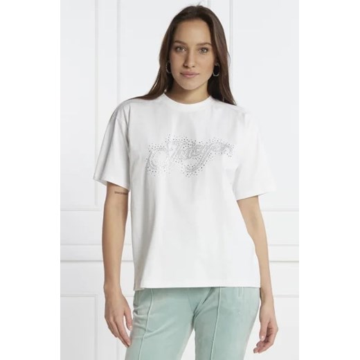 Juicy Couture T-shirt BOYFRIEND SCATTER DIAMANTE | Classic fit ze sklepu Gomez Fashion Store w kategorii Bluzki damskie - zdjęcie 172910406