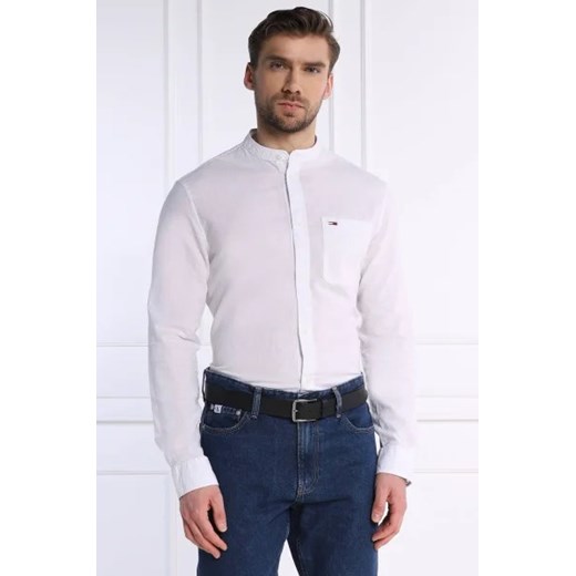 Tommy Jeans Koszula MAO LINEN BLEND | Regular Fit | z dodatkiem lnu Tommy Jeans XL promocja Gomez Fashion Store