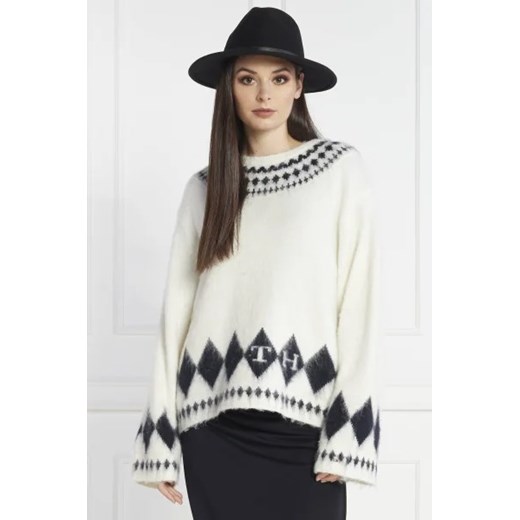 Tommy Hilfiger Sweter | Oversize fit | z dodatkiem wełny ze sklepu Gomez Fashion Store w kategorii Swetry damskie - zdjęcie 172911176