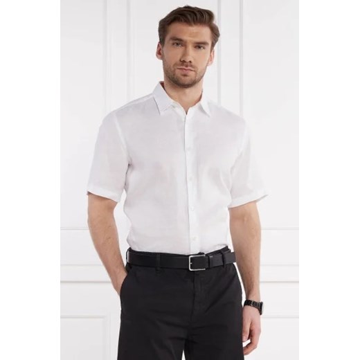 BOSS BLACK Lniana koszula S-LIAM-ken | Regular Fit ze sklepu Gomez Fashion Store w kategorii Koszule męskie - zdjęcie 172912246