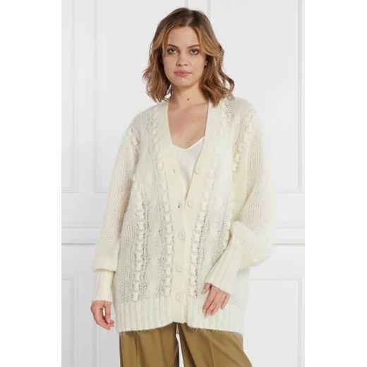 TWINSET Wełniany kardigan | Relaxed fit ze sklepu Gomez Fashion Store w kategorii Swetry damskie - zdjęcie 172912697
