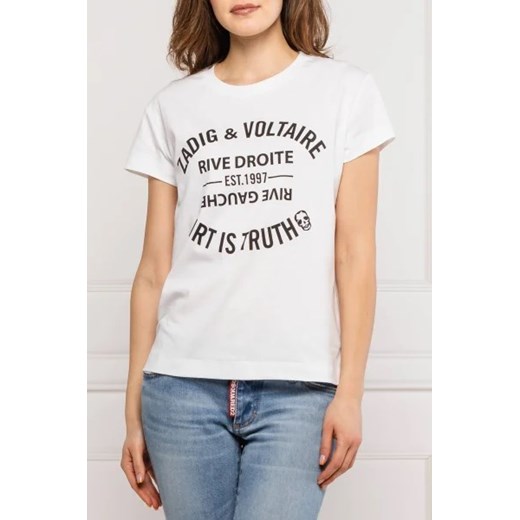Zadig&Voltaire T-shirt walk blason | Regular Fit ze sklepu Gomez Fashion Store w kategorii Bluzki damskie - zdjęcie 172913115