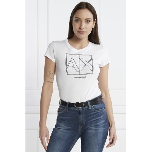 Armani Exchange T-shirt | Regular Fit ze sklepu Gomez Fashion Store w kategorii Bluzki damskie - zdjęcie 172913748