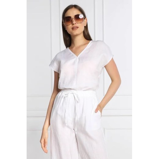 DKNY Lniana bluzka | Regular Fit ze sklepu Gomez Fashion Store w kategorii Bluzki damskie - zdjęcie 172914117