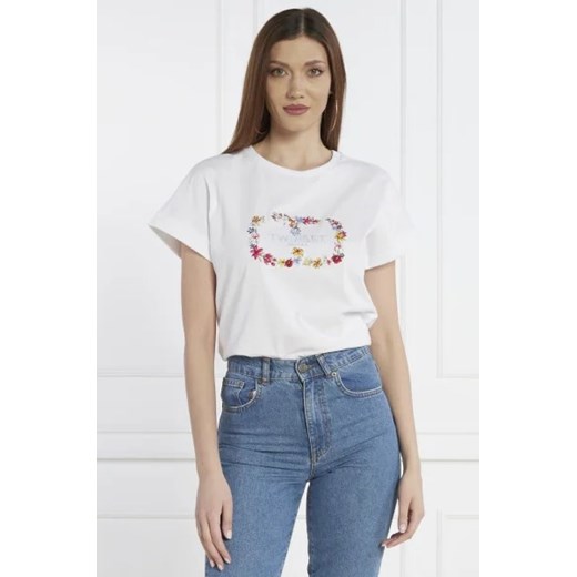 TWINSET T-shirt RICAMO FIORI | Regular Fit Twinset L wyprzedaż Gomez Fashion Store