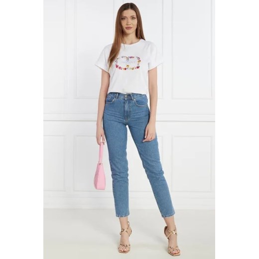 TWINSET T-shirt RICAMO FIORI | Regular Fit Twinset XS okazyjna cena Gomez Fashion Store