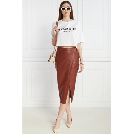 Balmain T-shirt CROPPED | Regular Fit XL okazyjna cena Gomez Fashion Store