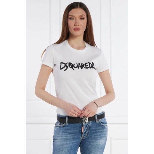Dsquared2 T-shirt | Regular Fit ze sklepu Gomez Fashion Store w kategorii Bluzki damskie - zdjęcie 172916299