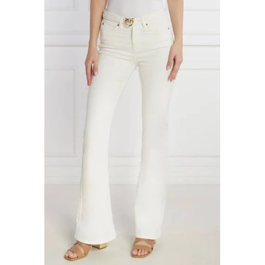 Pinko Spodnie z paskiem FLORA | flare fit | denim ze sklepu Gomez Fashion Store w kategorii Jeansy damskie - zdjęcie 172916826