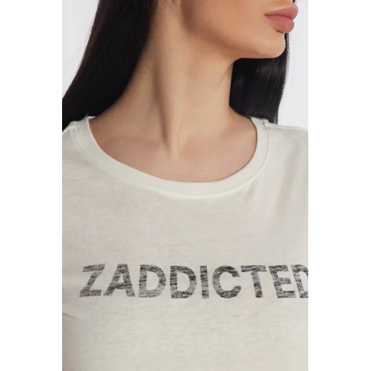 Zadig&Voltaire T-shirt | Regular Fit | z dodatkiem lnu Zadig&voltaire M wyprzedaż Gomez Fashion Store