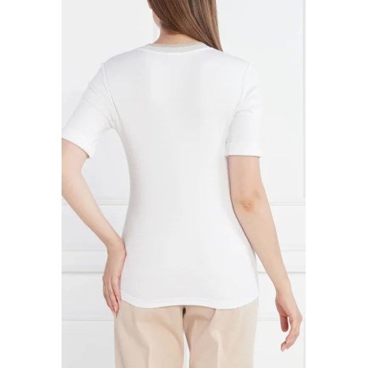 Peserico Wełniany t-shirt | Regular Fit | z dodatkiem jedwabiu Peserico 36 Gomez Fashion Store okazja