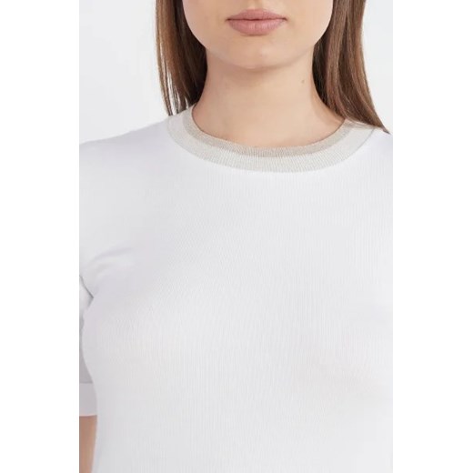 Peserico Wełniany t-shirt | Regular Fit | z dodatkiem jedwabiu Peserico 36 okazyjna cena Gomez Fashion Store