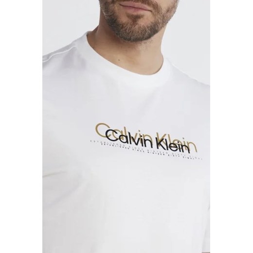 T-shirt męski Calvin Klein biały z krótkimi rękawami 