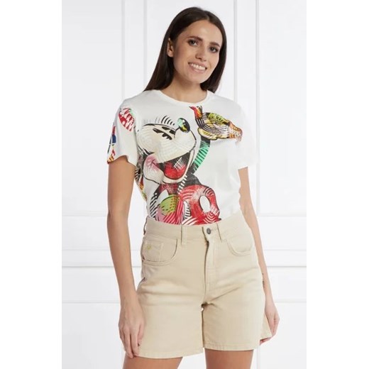 Desigual T-shirt DESIGUAL X MICKEY MOUSE | Regular Fit ze sklepu Gomez Fashion Store w kategorii Bluzki damskie - zdjęcie 172920475