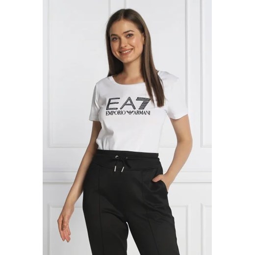 EA7 T-shirt | Regular Fit ze sklepu Gomez Fashion Store w kategorii Bluzki damskie - zdjęcie 172921138