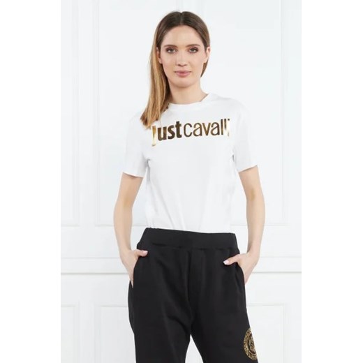 Just Cavalli T-shirt | R LOGO GOLD | Relaxed fit ze sklepu Gomez Fashion Store w kategorii Bluzki damskie - zdjęcie 172922599