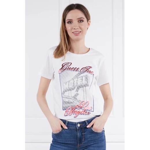 GUESS T-shirt | Regular Fit ze sklepu Gomez Fashion Store w kategorii Bluzki damskie - zdjęcie 172922668