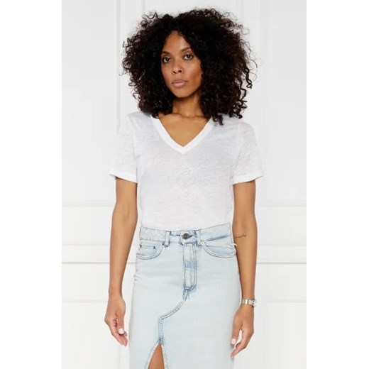 Bluzka damska Calvin Klein lniana 