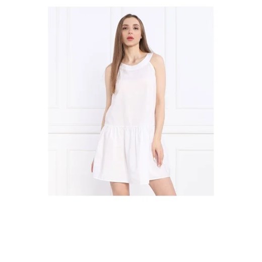 Sukienka biała Armani Exchange z bawełny 