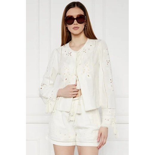 TWINSET Bluzka | Regular Fit | z dodatkiem lnu Twinset 40 Gomez Fashion Store